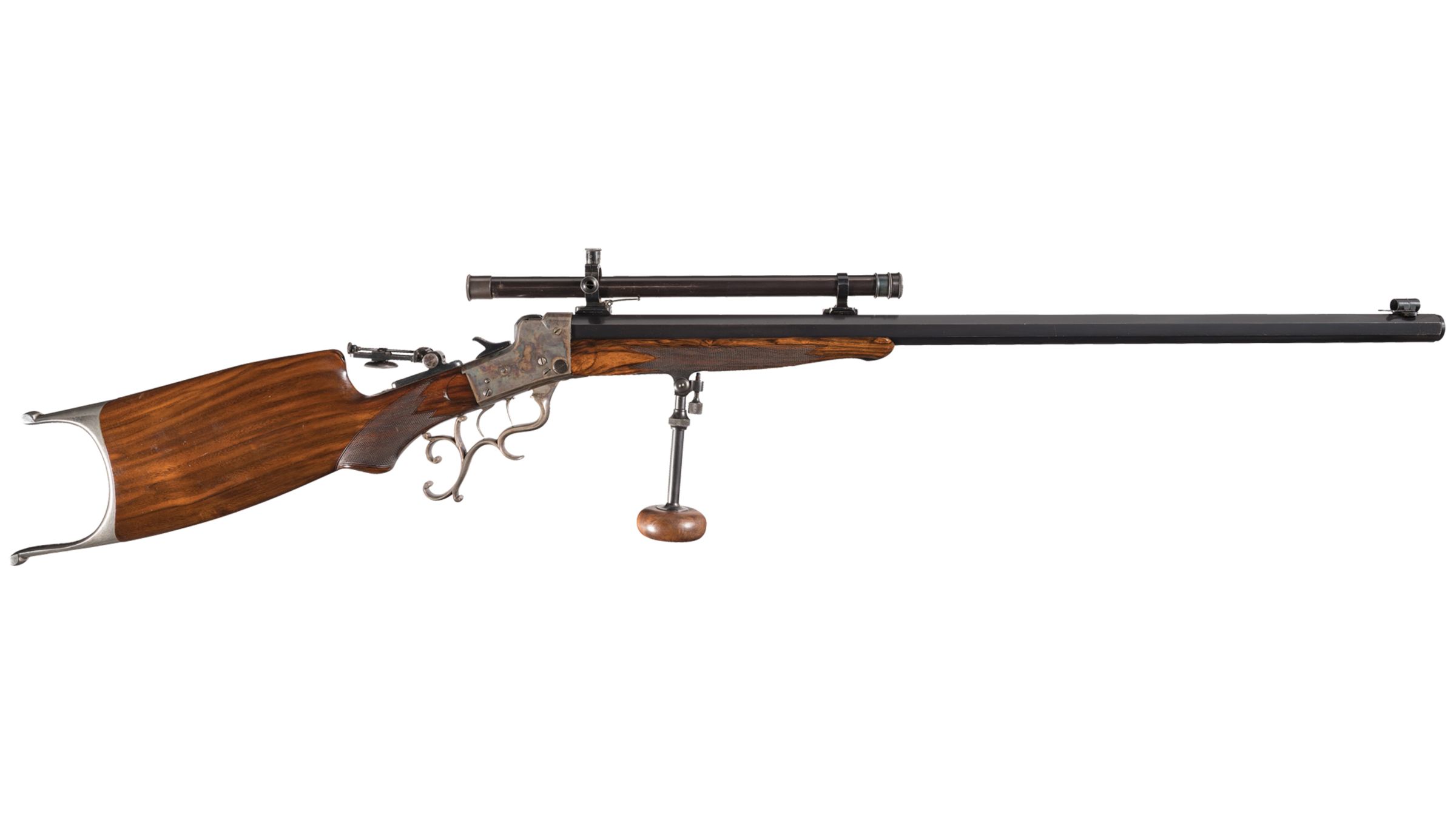 Remington Walker-Hepburn Schuetzen Rifle with Scope | Rock Island Auction