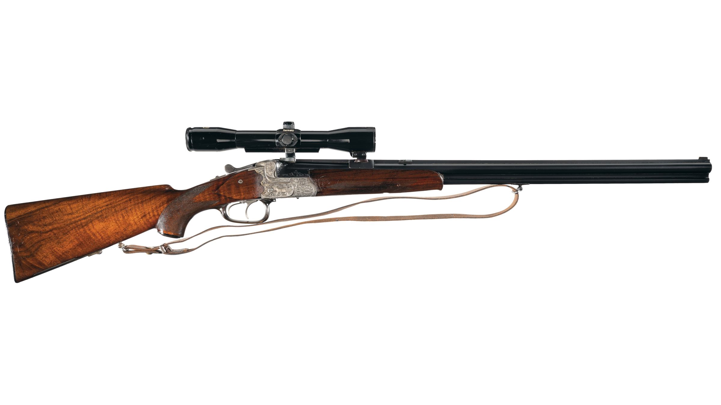 Game Scene Engraved German Over/Under Combination Gun | Rock Island Auction