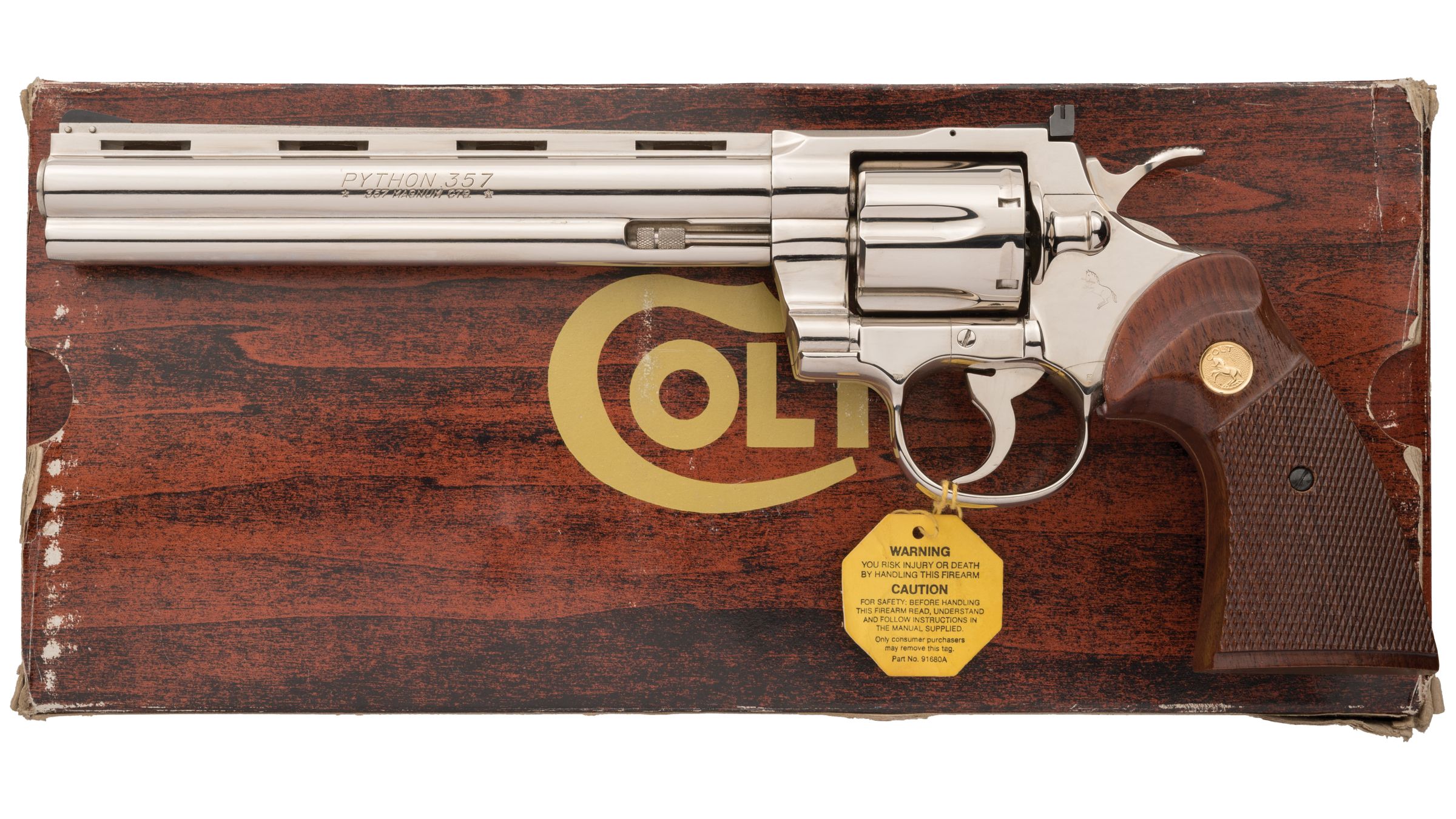 Nickel Colt Python Double Action Revolver with Box | Rock Island Auction