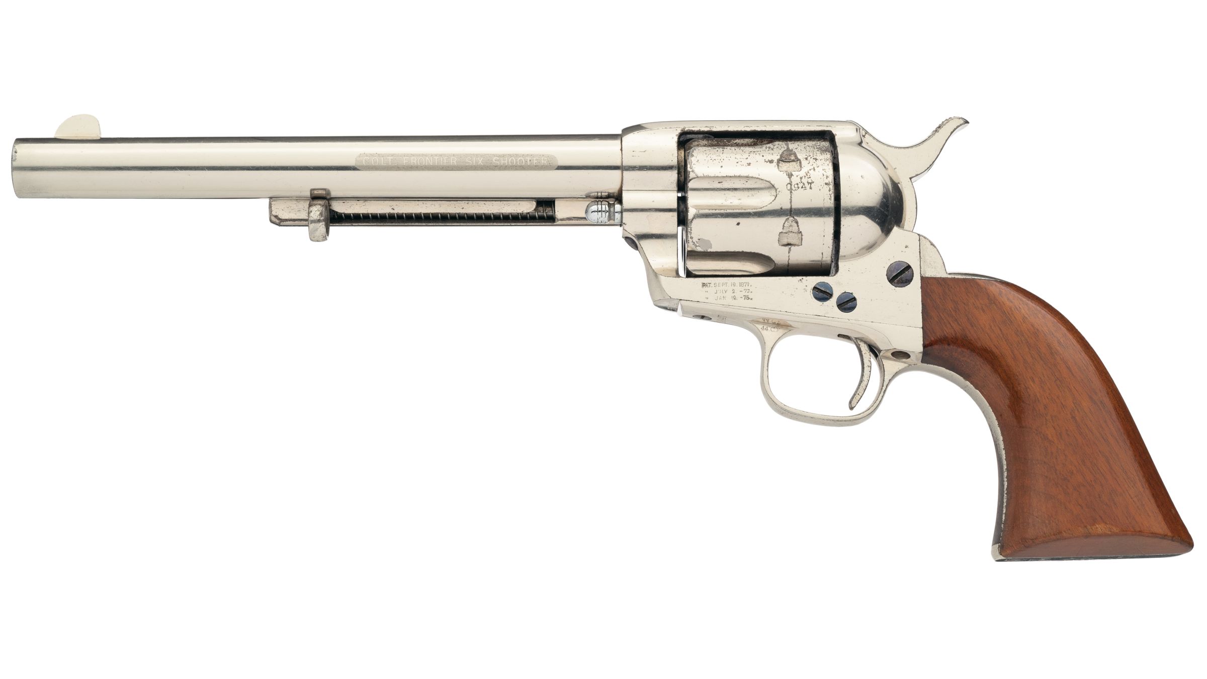 Antique Colt Frontier Six Shooter Single Action Army Revolver Rock