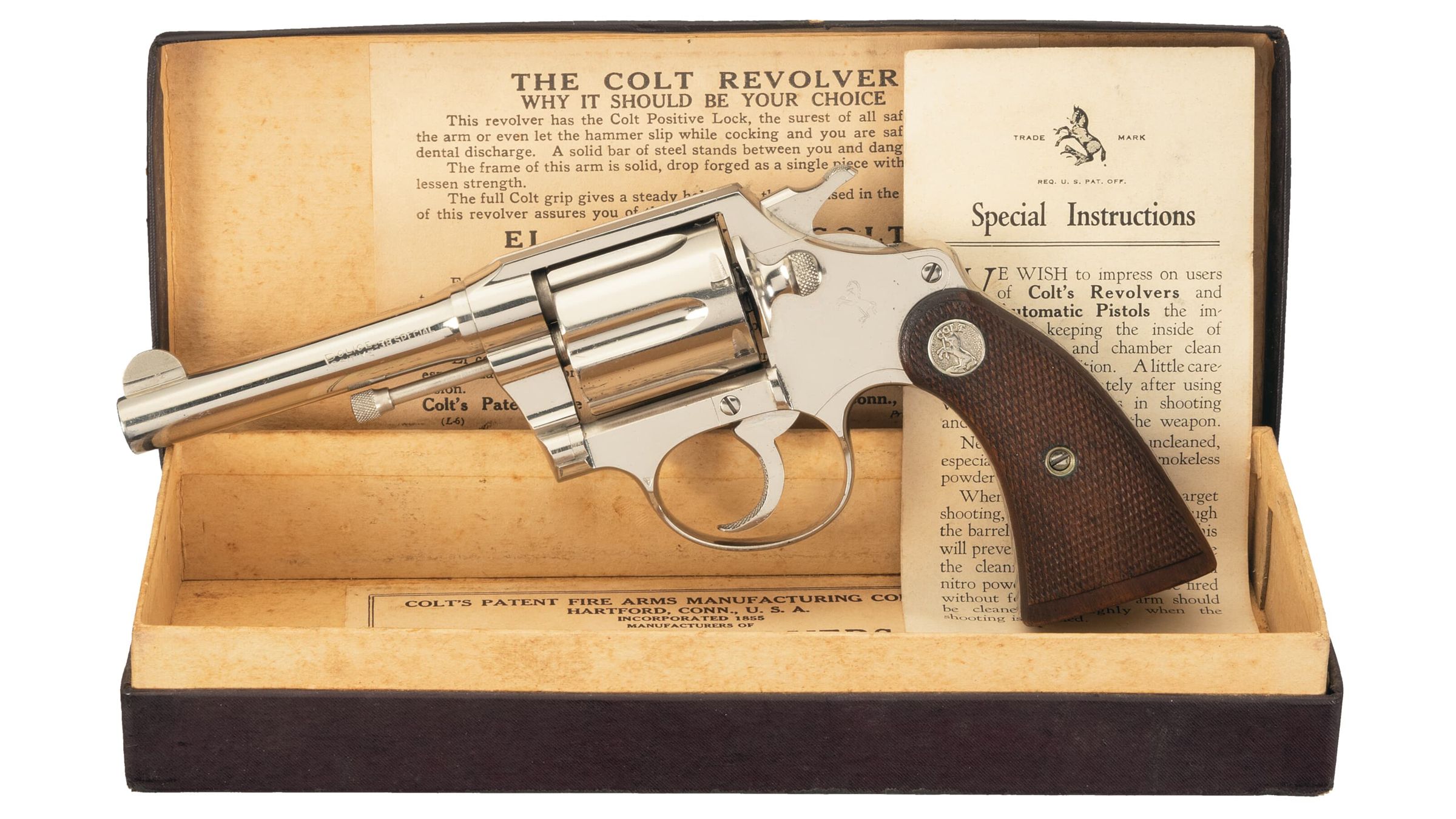 Nickel Colt Police Positive Double Action Revolver | Rock Island Auction