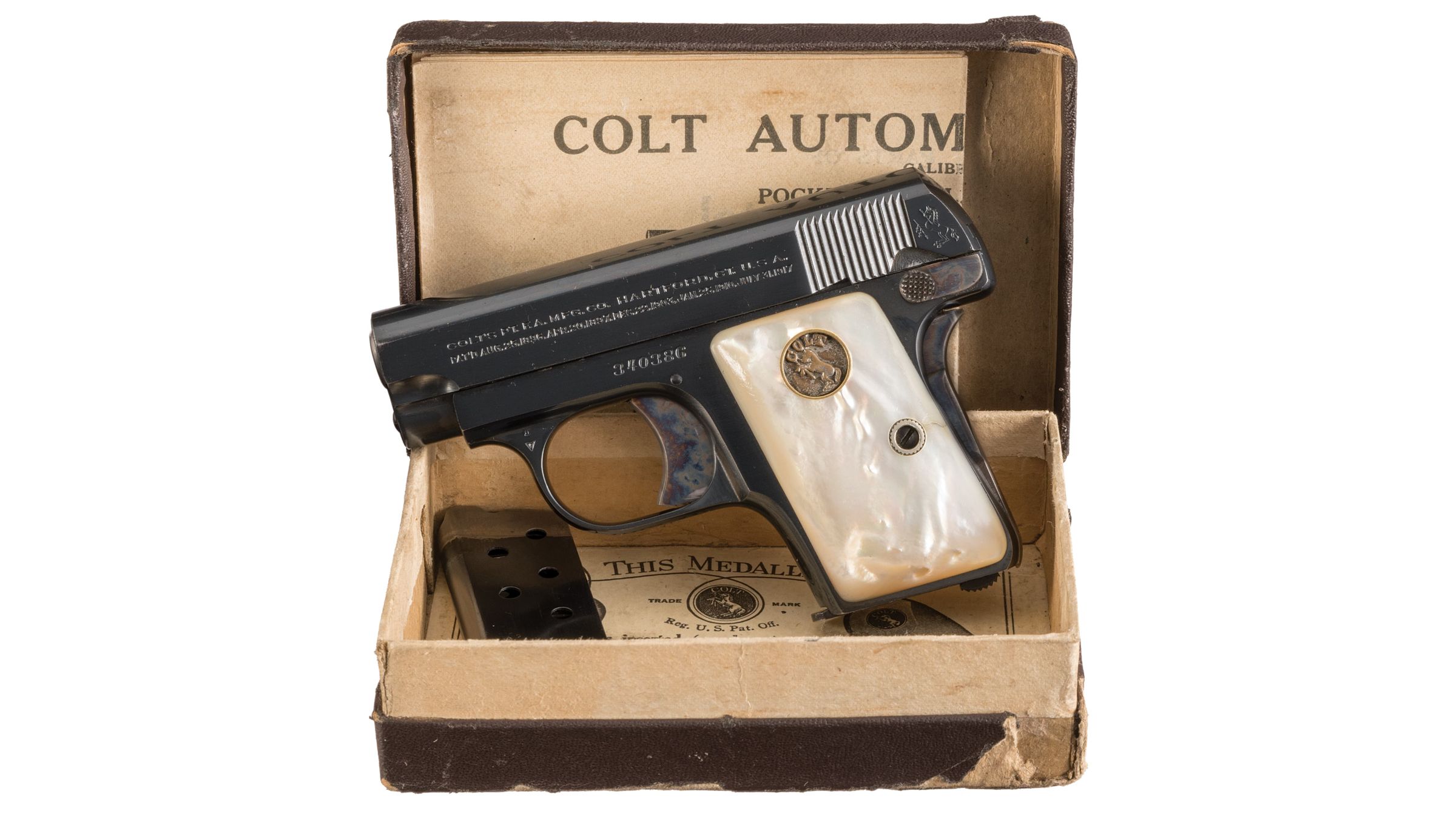 PreWorld War II Colt Vest Pocket Model 1908 Pistol Rock Island Auction