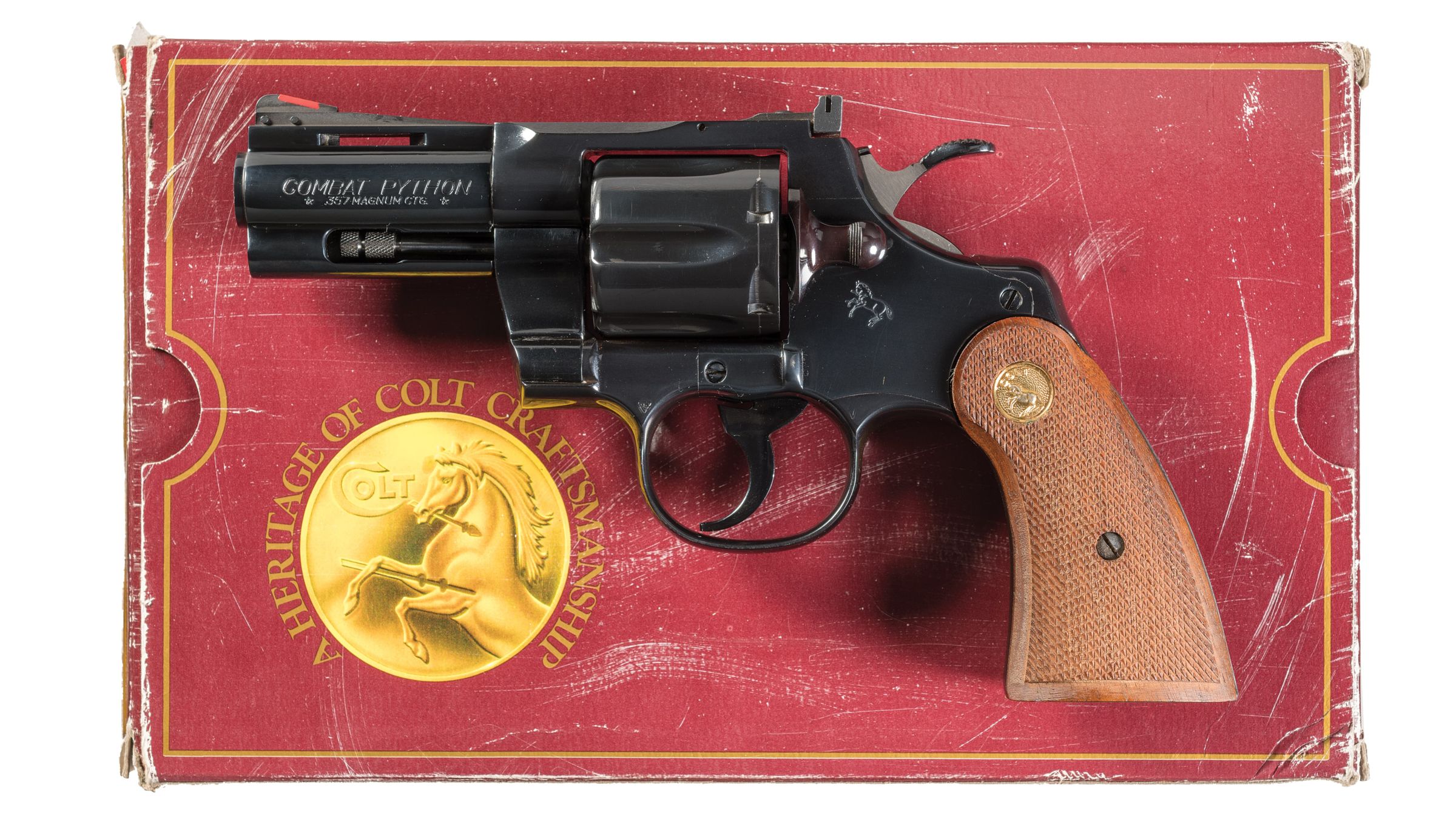 Three Inch Barrel Colt Combat Python Double Action Revolver Rock Island Auction 3503