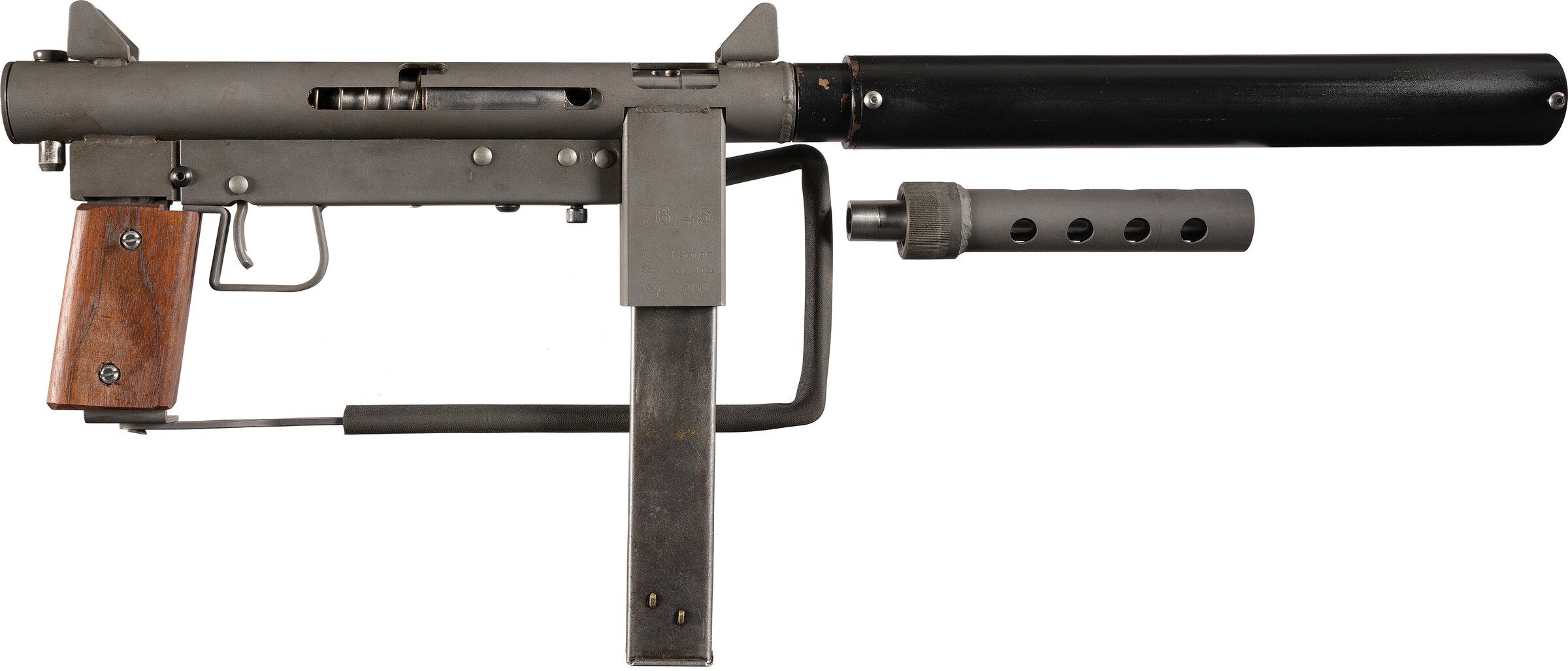 Stemple 76/45 Submachine Gun with Burgess Silencer | Rock Island Auction