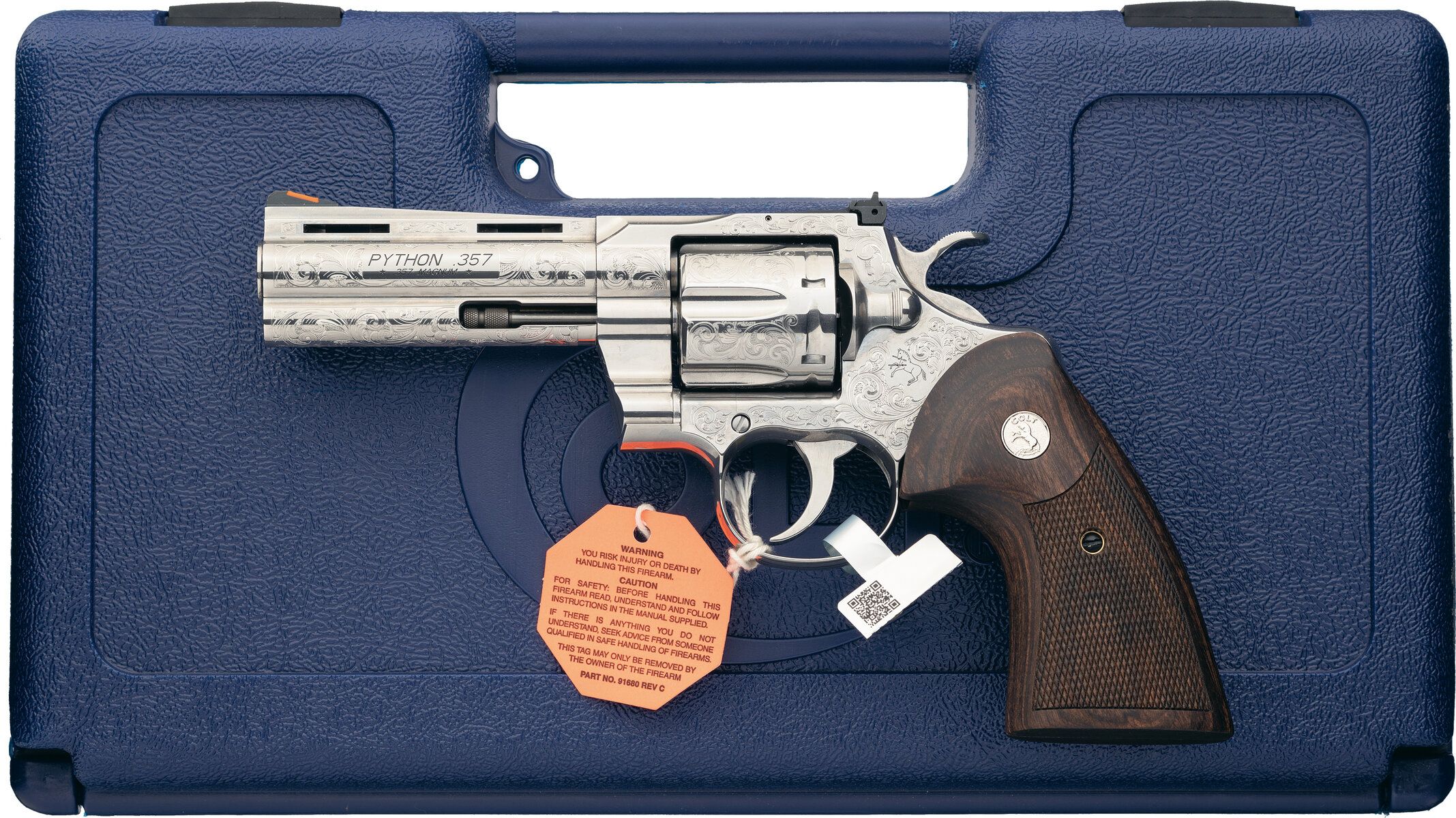 Engraved Colt Python Double Action Revolver with Case | Rock Island Auction