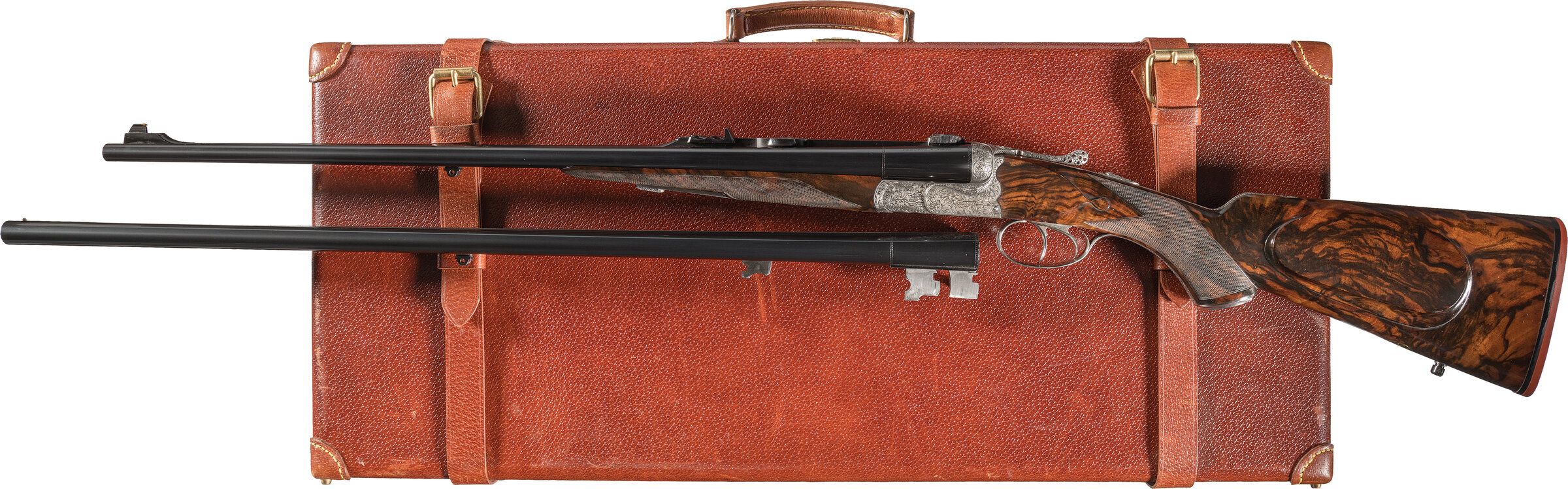Engraved Peruginin & Visini Boxlock Double Rifle/Shotgun Set | Rock ...