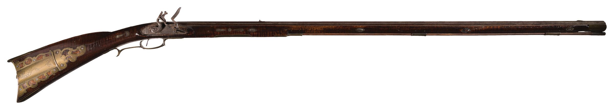 Henry Eckler Signed Smoothbore Flintlock American Long Rifle | Rock ...