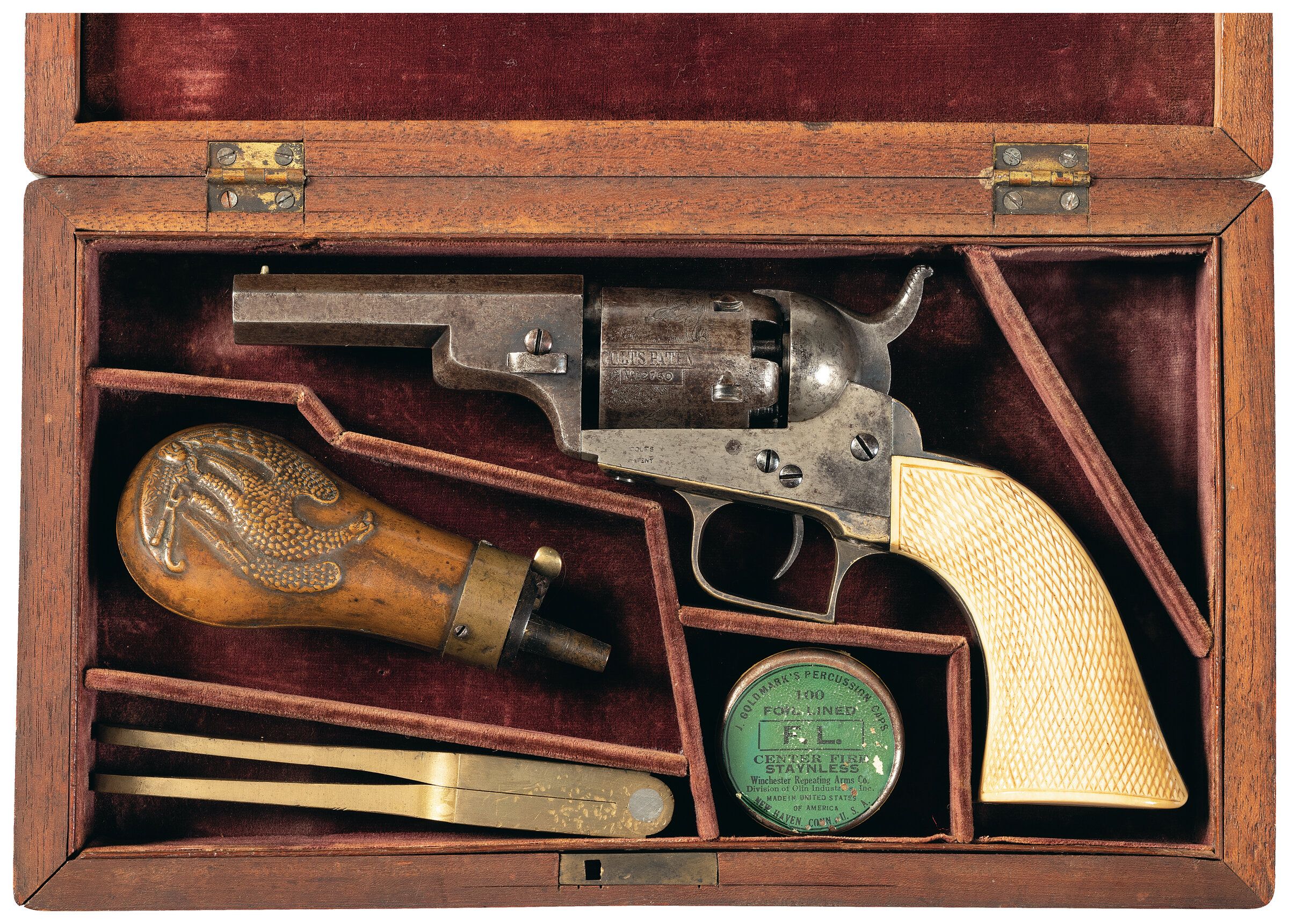 Cased Colt Model 1848 Baby Dragoon Pocket Percussion Revolver | Rock ...