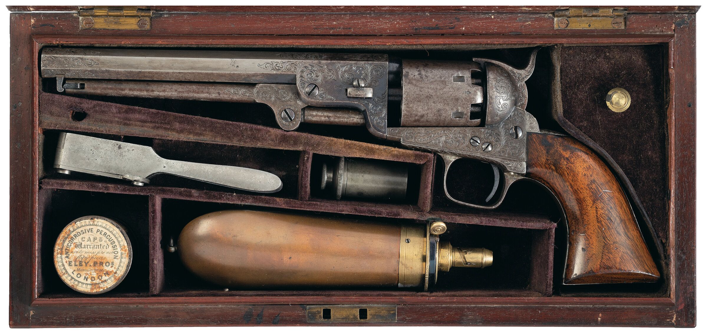 Cased Engraved Colt London Model 1851 Navy Revolver | Rock Island Auction