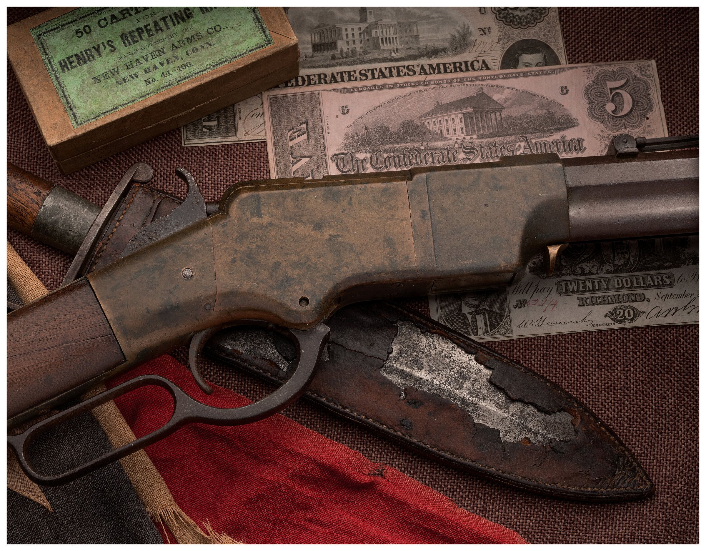 Confederate Attributed Henry Lever Action Rifle Rock Island Auction