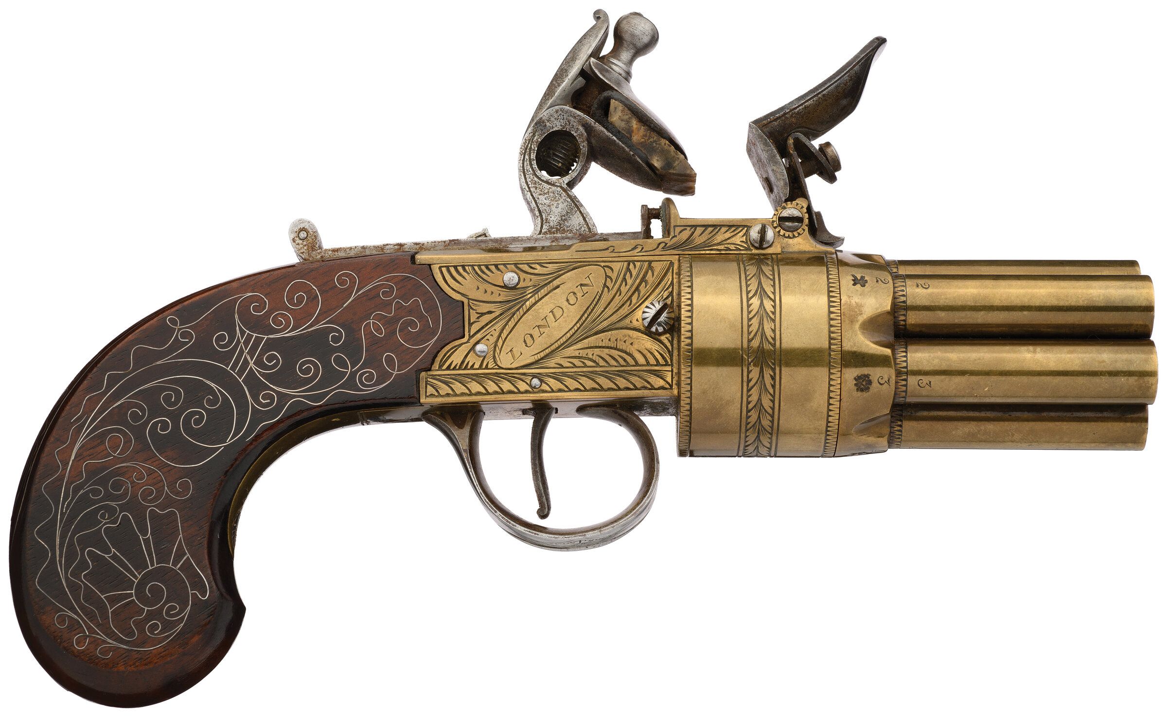 Andrews Manually Rotated Flintlock Pepperbox | Rock Island Auction