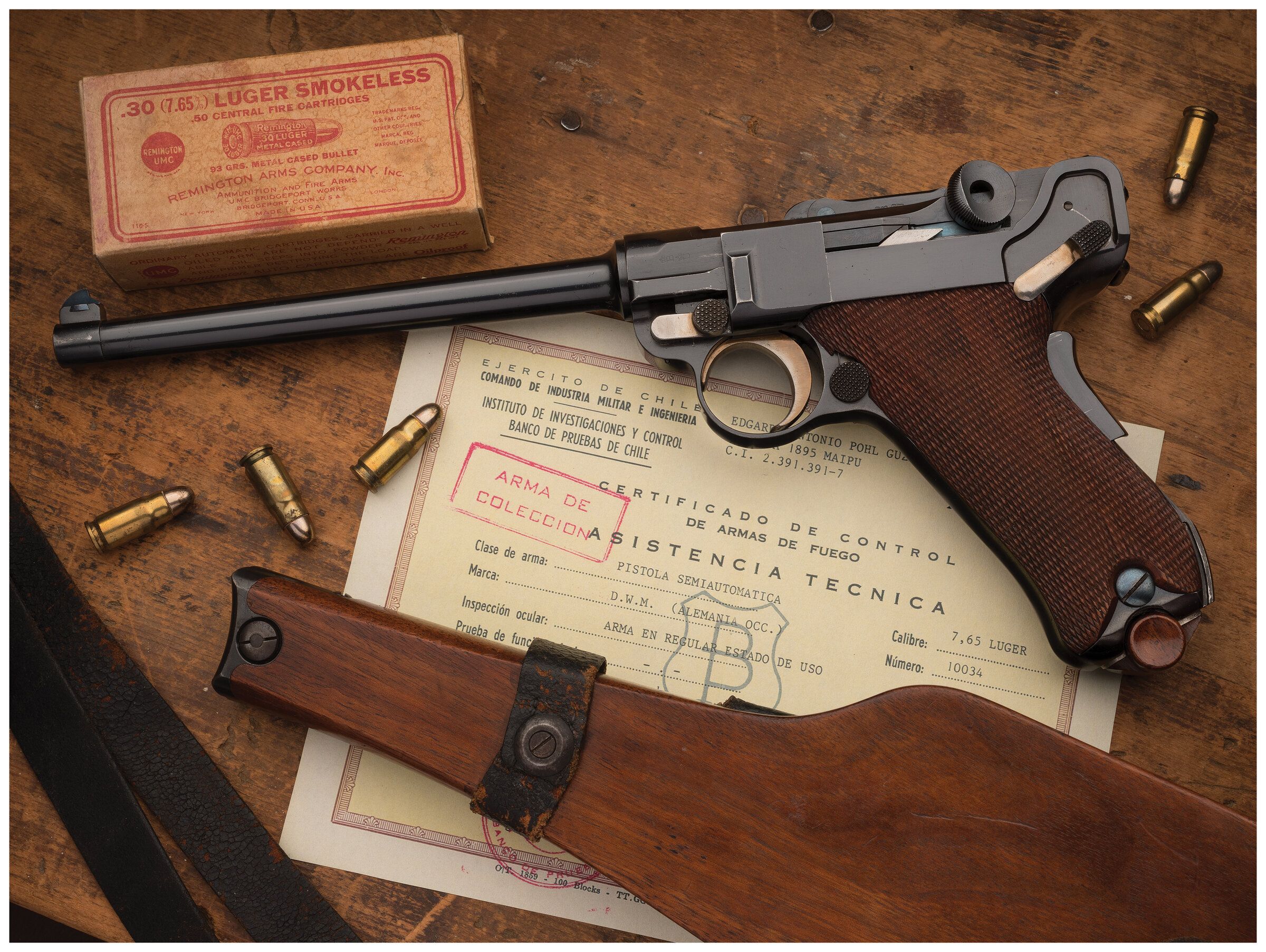 Rare DWM 1900 Long Barrel Prototype Luger Pistol With Stock Rock Rare DWM 1900 Long Barrel Prototype Luger Pistol With Stock Rock