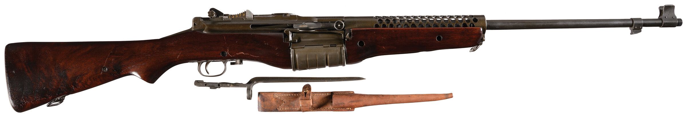 WWII U.S. Johnson 1941 Rifle with Bayonet and Manuals | Rock Island Auction