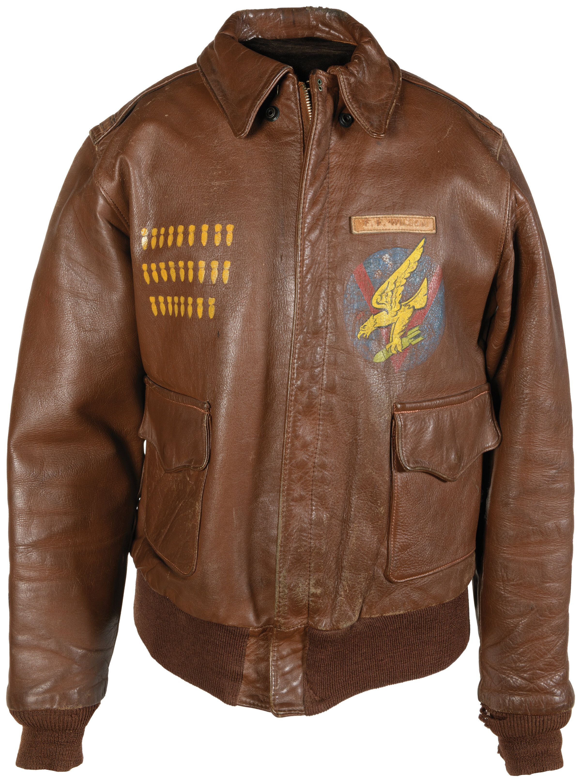 WWII USAAF Scouting Forces Painted A-2 Flight Jacket | Rock Island Auction