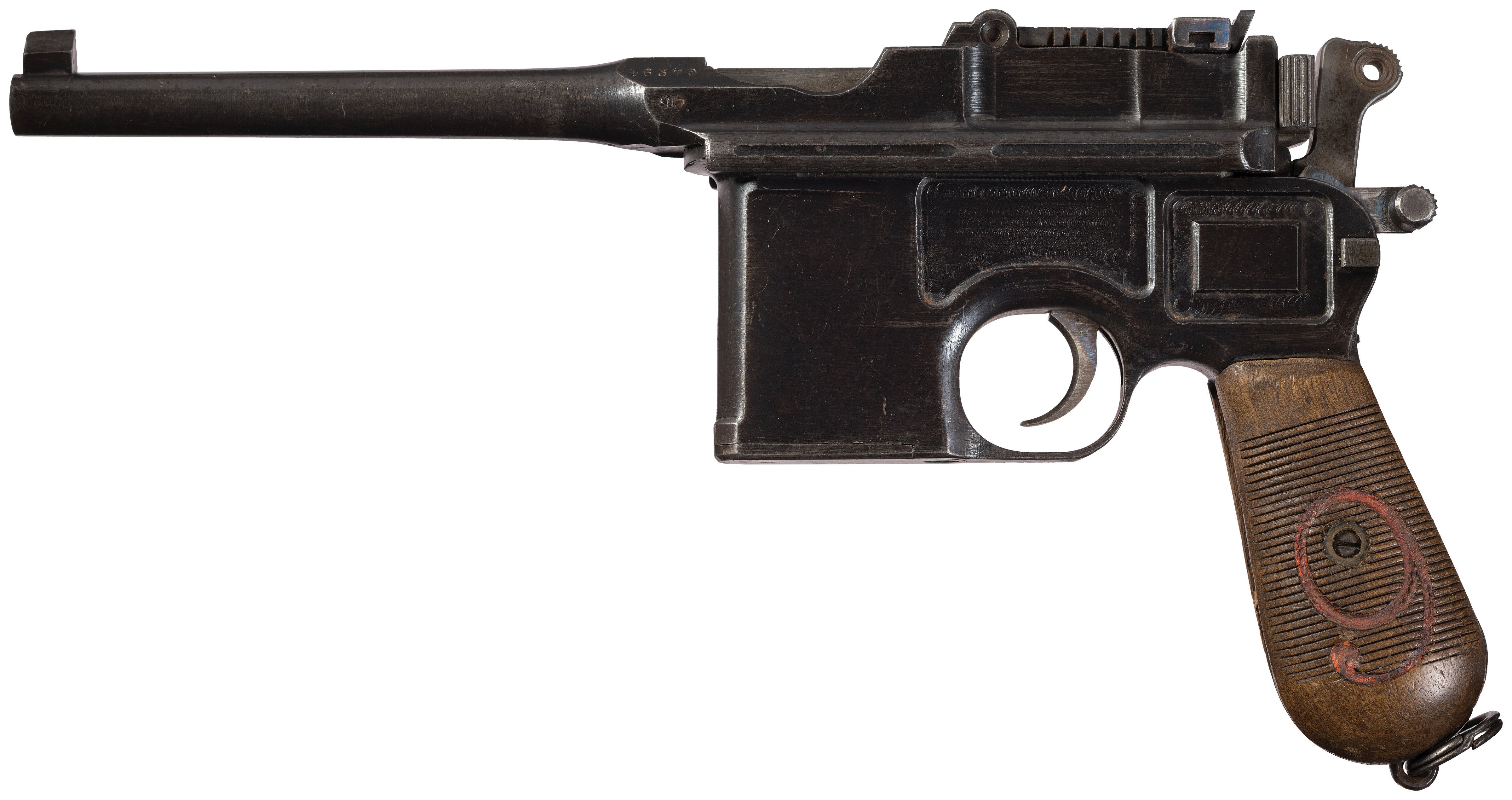 World War I Mauser Red Nine Broomhandle Semi Automatic Pistol Rock Island Auction 3710