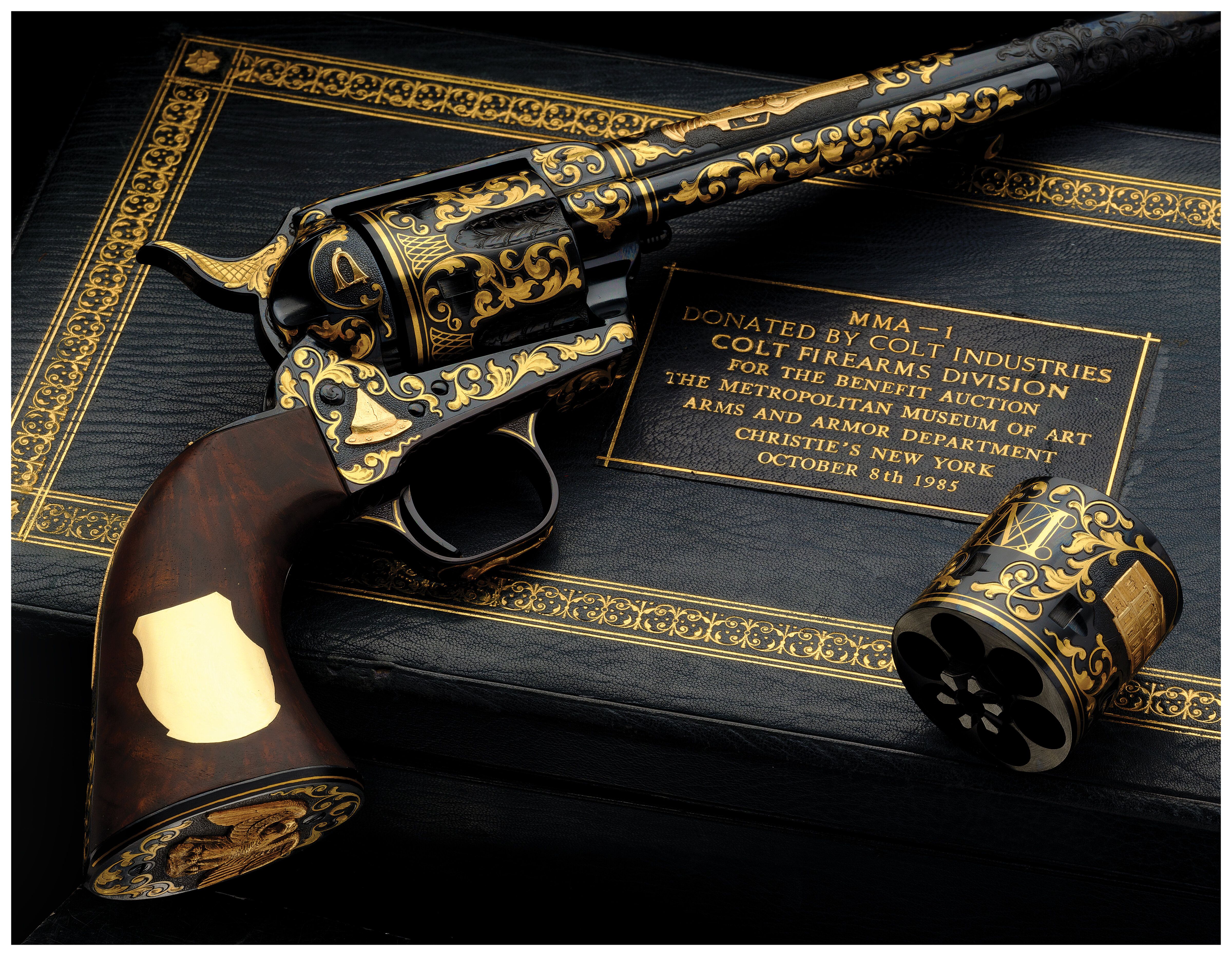 【極美品】STANTON GrooveMaster AL 当時物 Alvin White Engraved/Inlaid Met Colt Single Action Army Revolver