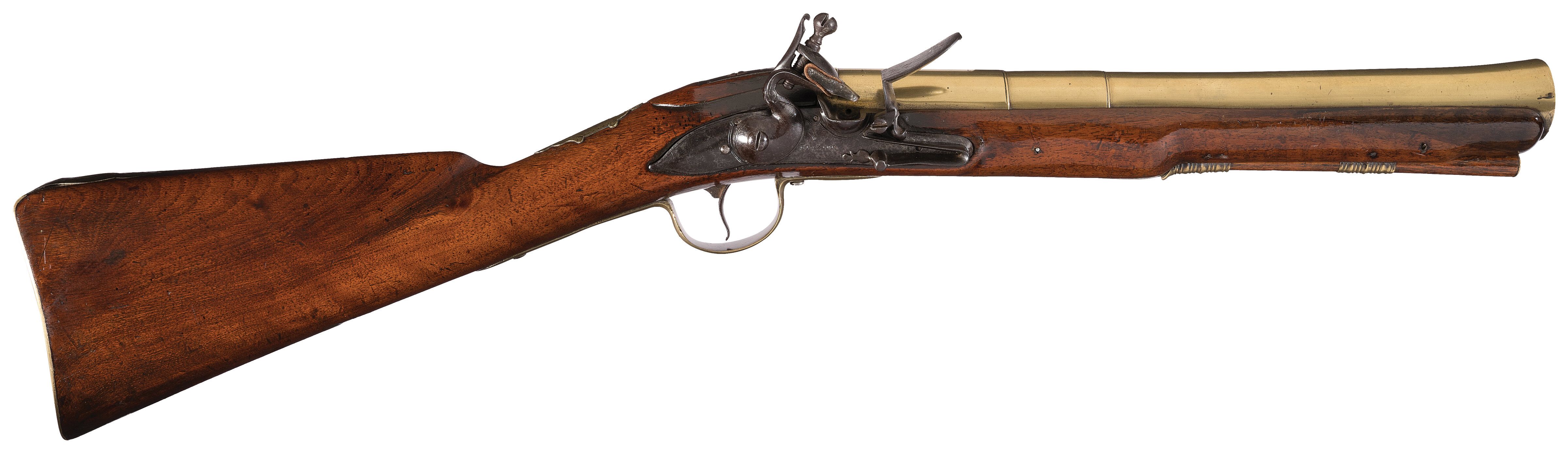 Sold at Auction: AN ENGLISH FLINTLOCK BLUNDERBUSS Bedford, early