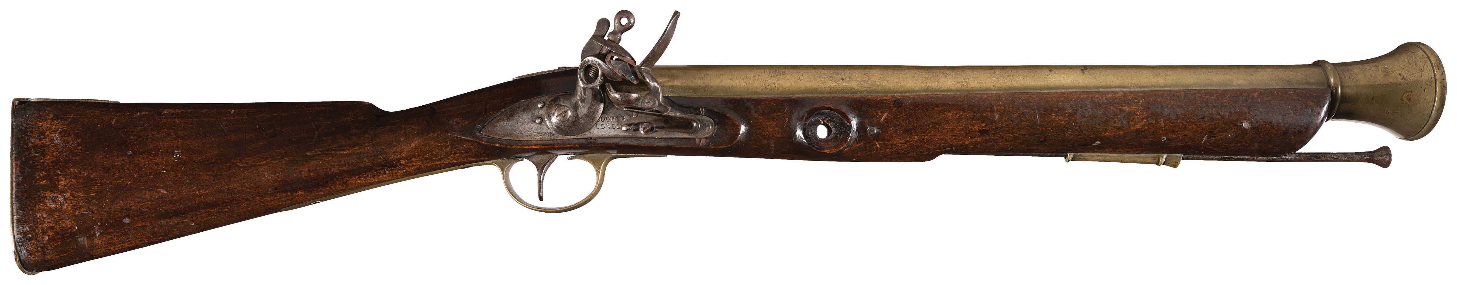 British Brass Barrel Cooper Flintlock Swivel Gun/Blunderbuss | Rock ...