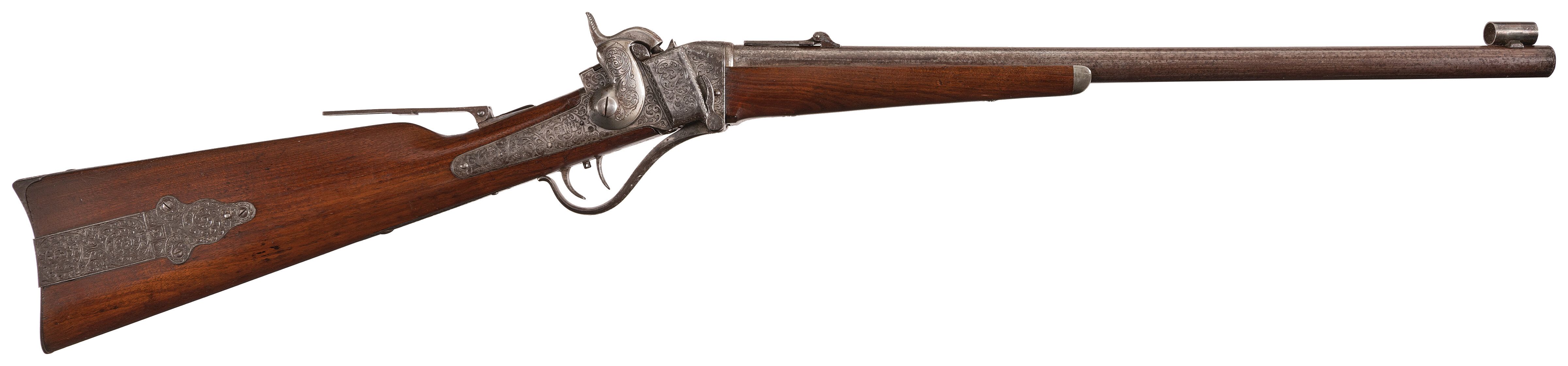 Engraved Sharps Model 1853 Slant Breech Carbine | Rock Island Auction