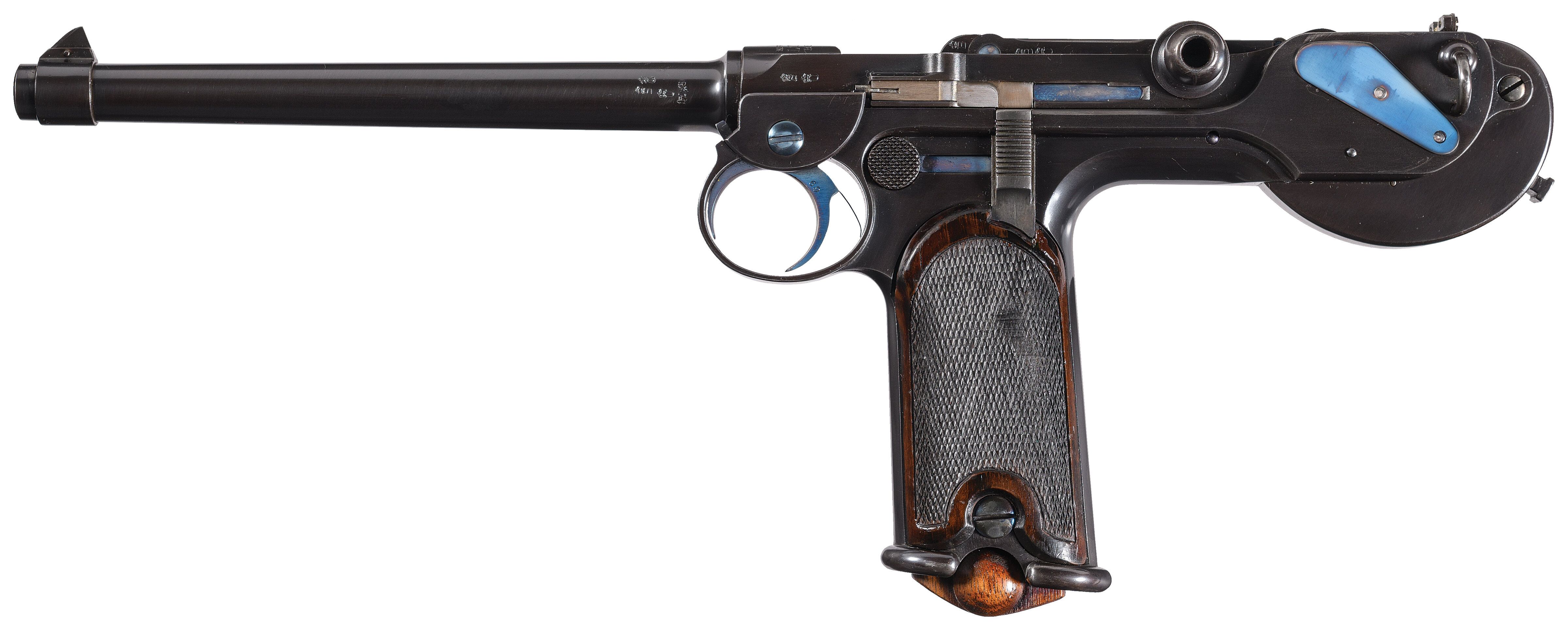 German Ludwig Loewe 1893 Borchardt Pistol with Two-Digit Serial