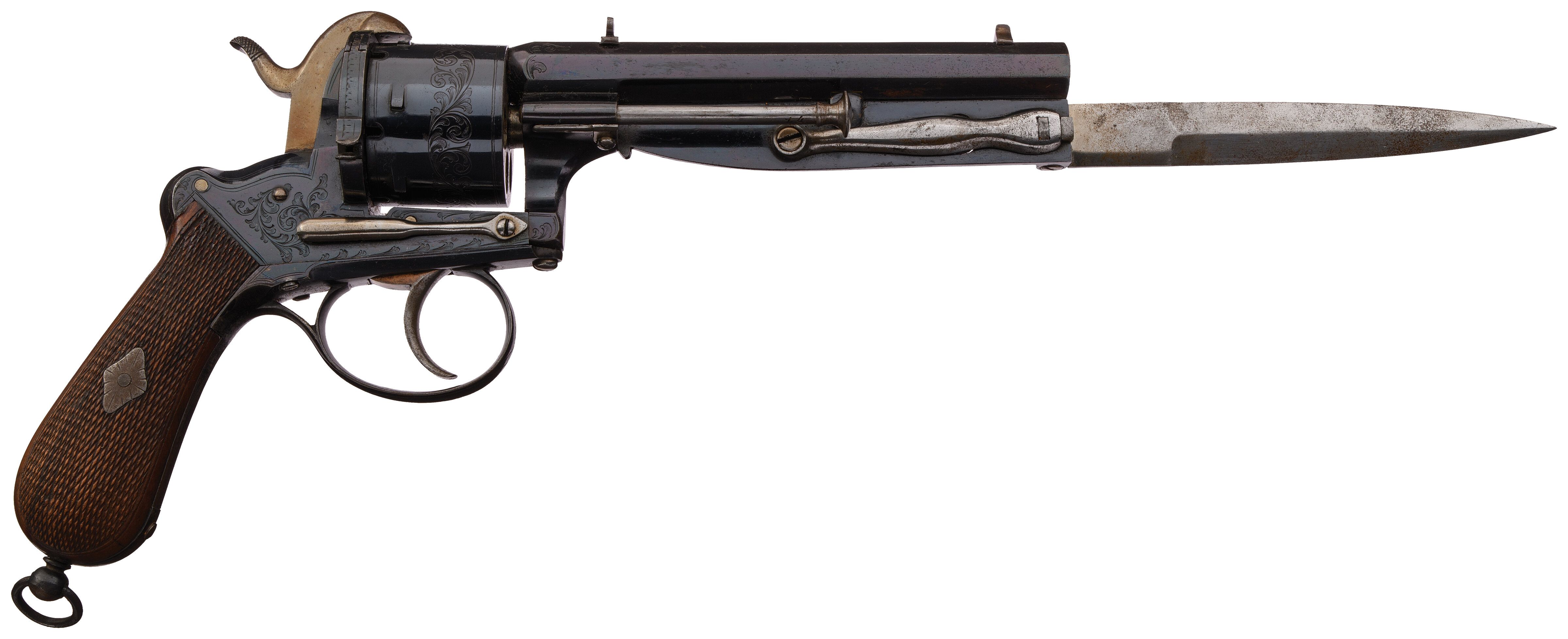 Engraved European Lefaucheux Pattern Pinfire Revolver Rock Island Auction 4503