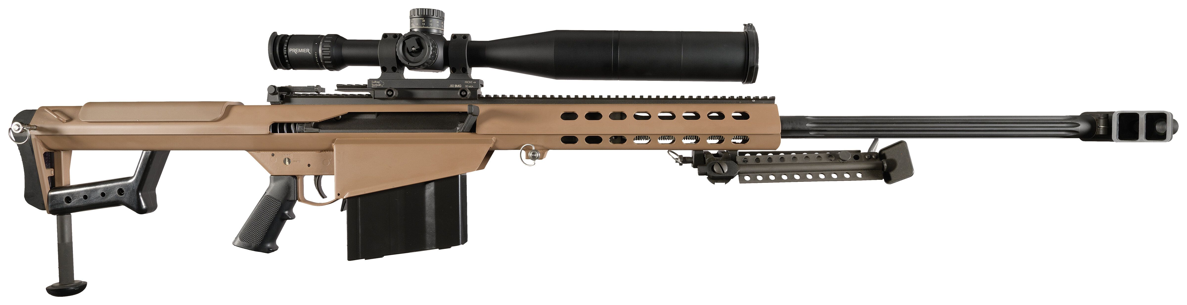 Barrett M82A1 Semi-Automatic .50 BMG Rifle with Scope and Case | Rock ...