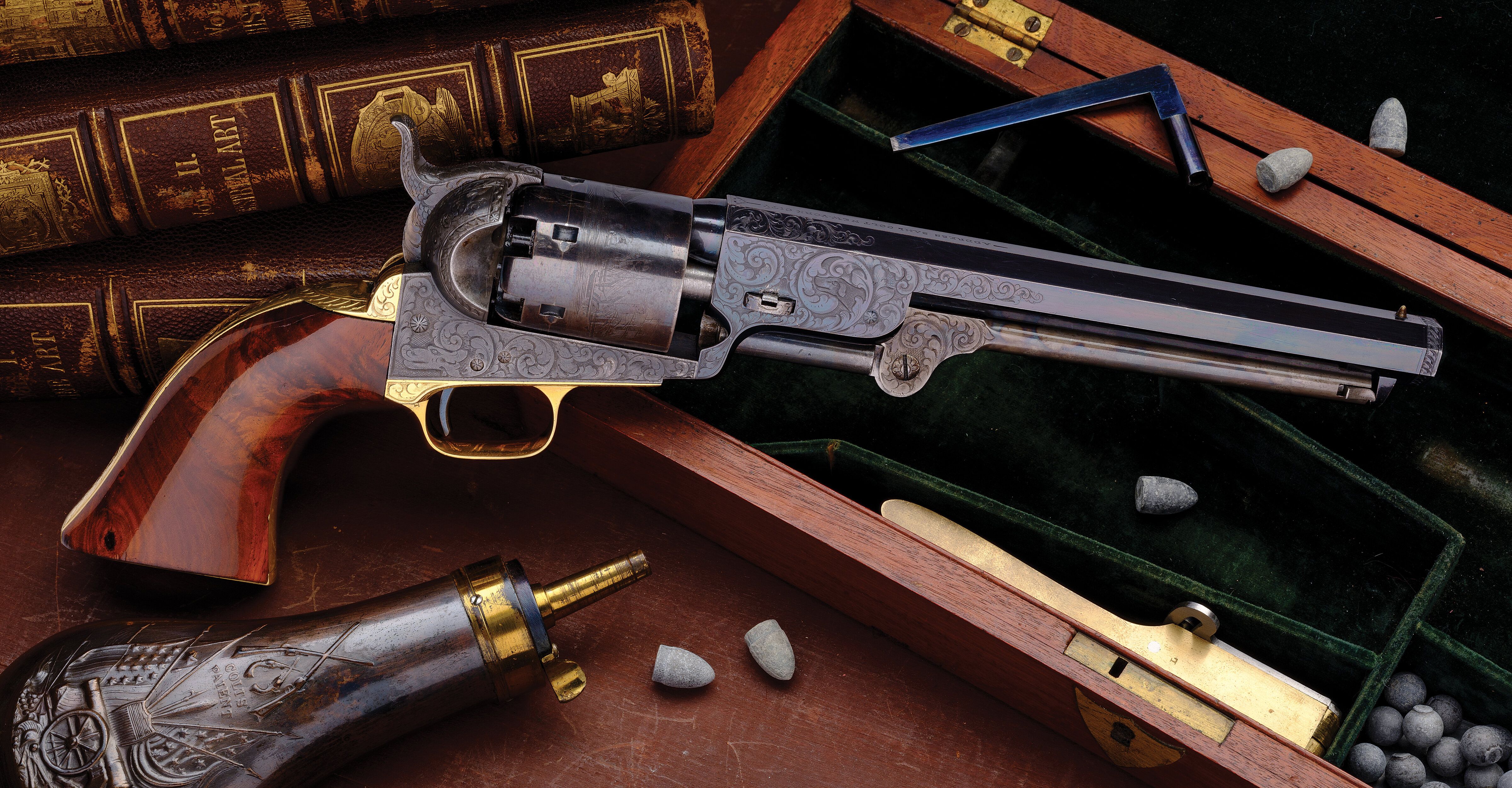 Cased Deluxe Engraved Colt Model 1851 Navy Revolver | Rock Island