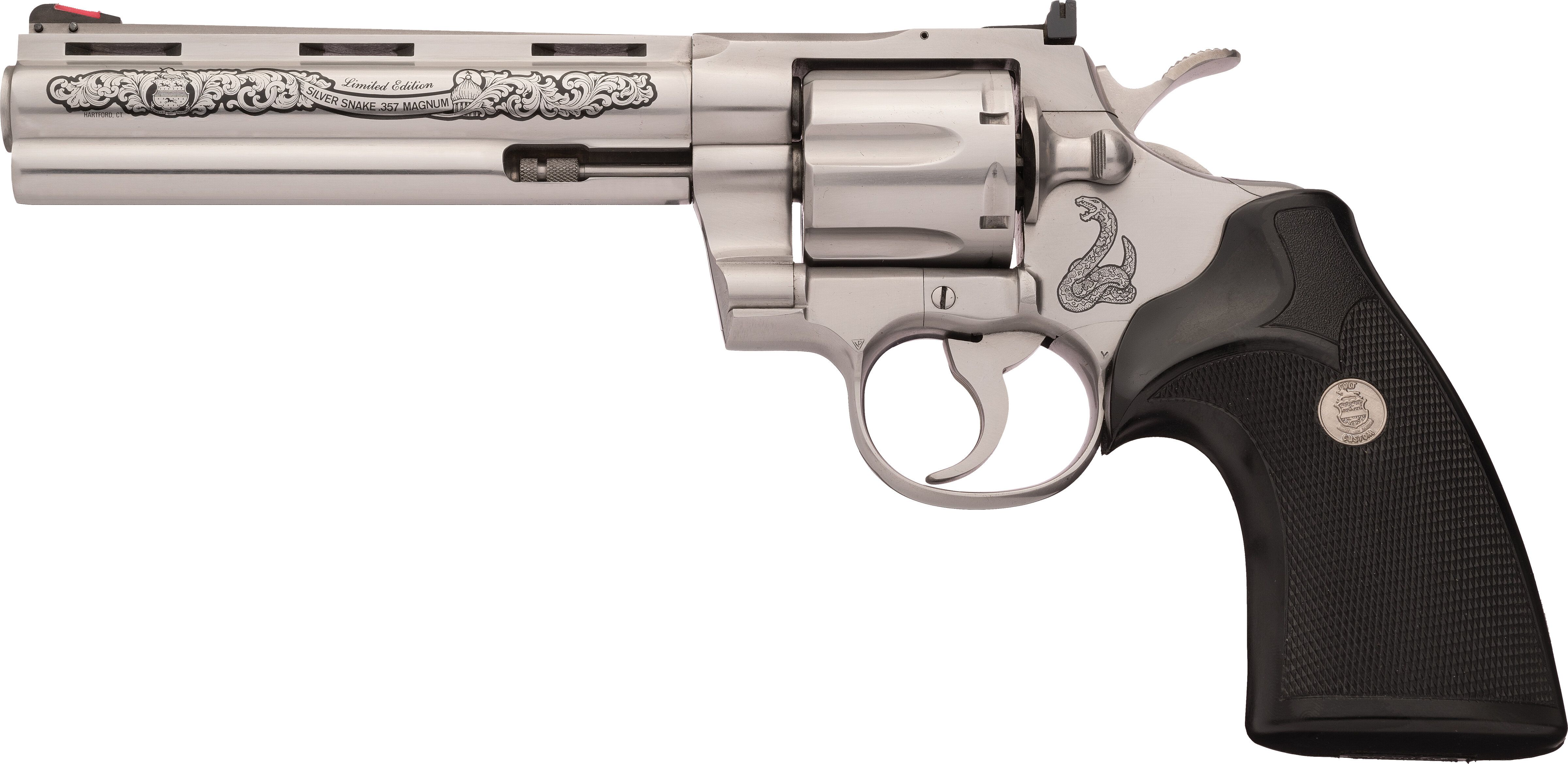 Colt Python Silver Snake Edition Revolver with Factory Letter | Rock ...