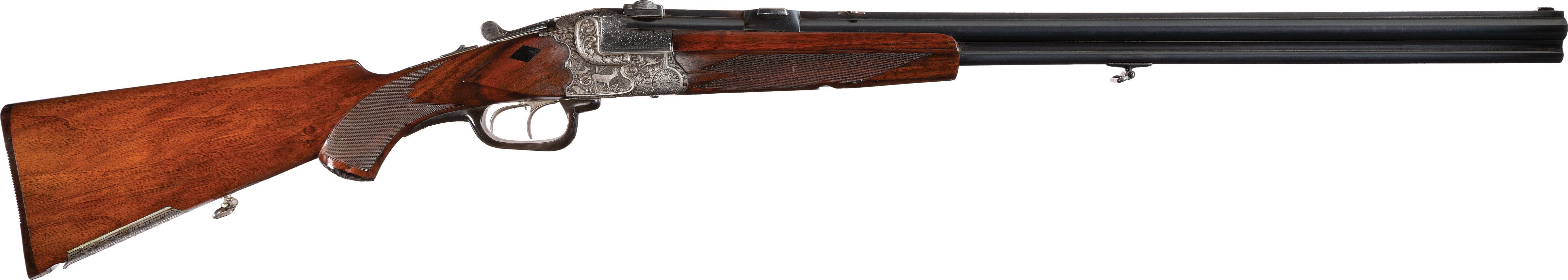 Game Scene Engraved German Over/Under Combination Gun | Rock Island Auction