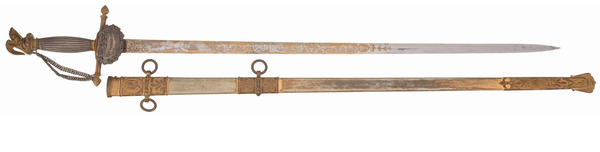 Tiffany Officer's Sword and Scabbard Presented to Gen. Saxton