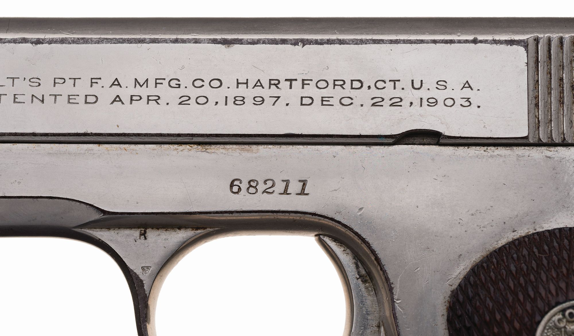 close up of Al Capone tied Colt Model 1908