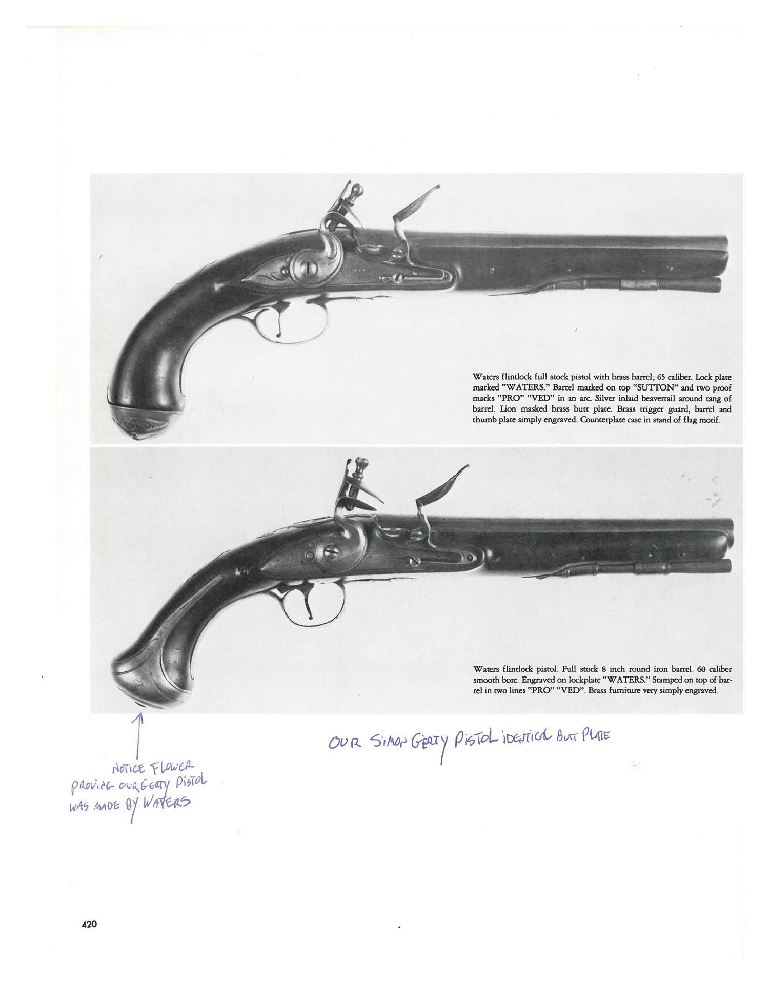 Lot 1182: American "Kentucky" Flintlock Pistol Attributed Simon Girty