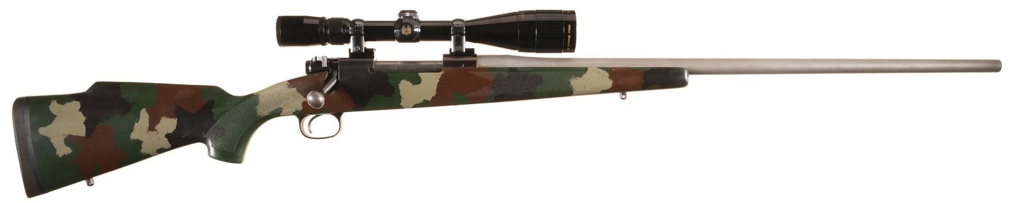 Lot 3114: Winchester-Tooley Custom Model 70 Bolt Action Rifle with Scope