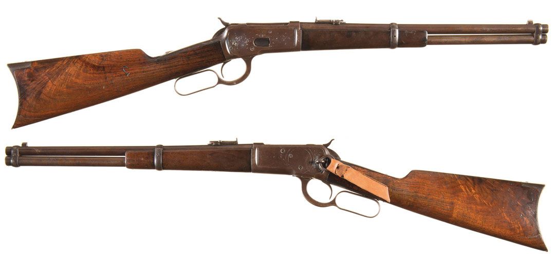 Rare Factory Engraved Winchester Model 1892 Trapper Carbine