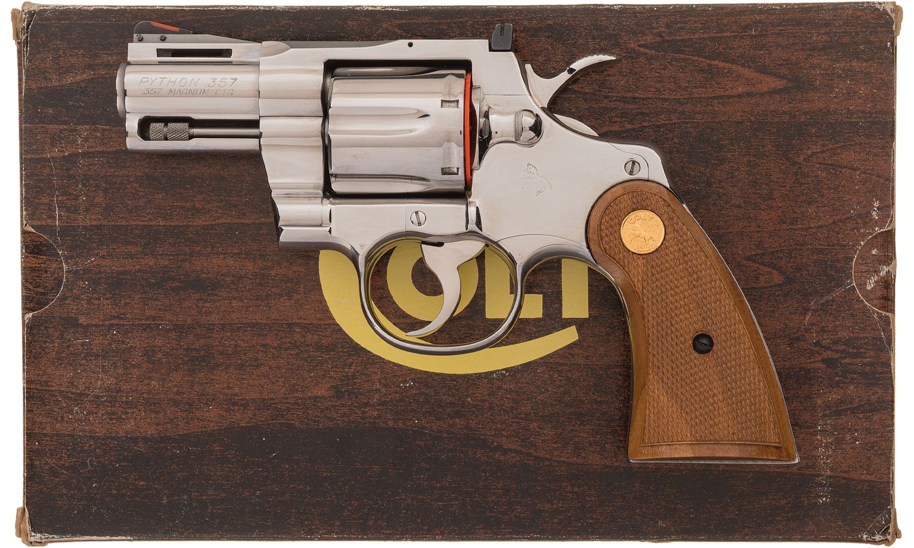 Stainless Colt Python with 2 1/2 Inch Barrel December 2020 Gun Auction