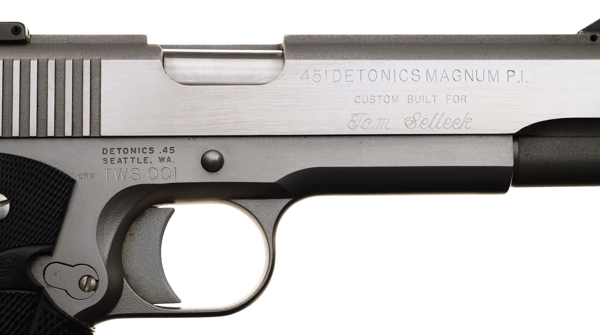 Lot 3573: Detonics Scoremaster Pistol Custom Built for Tom Selleck