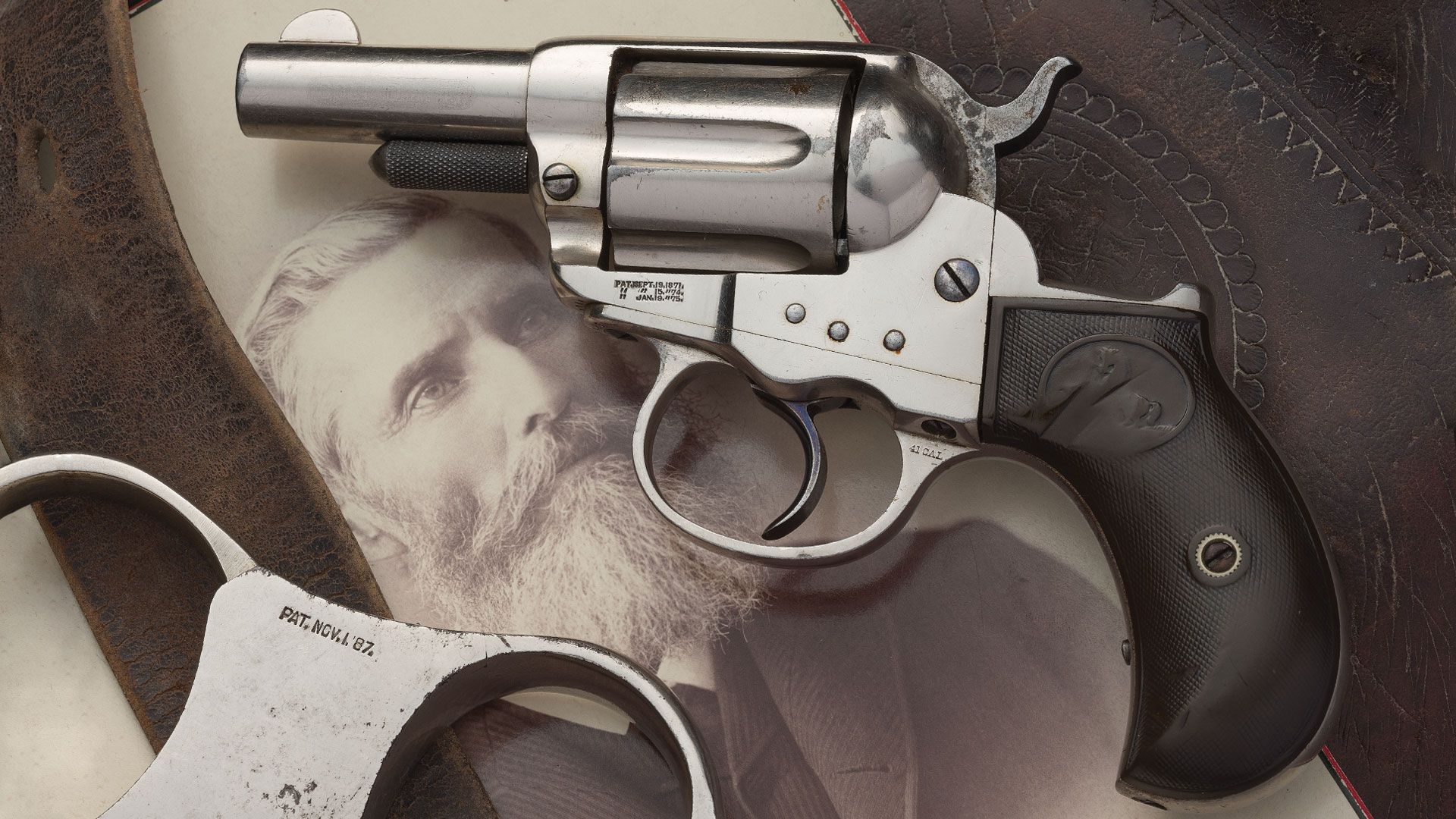 Granville Stuarts Colt 1877 Thunderer Revolver and Cuff