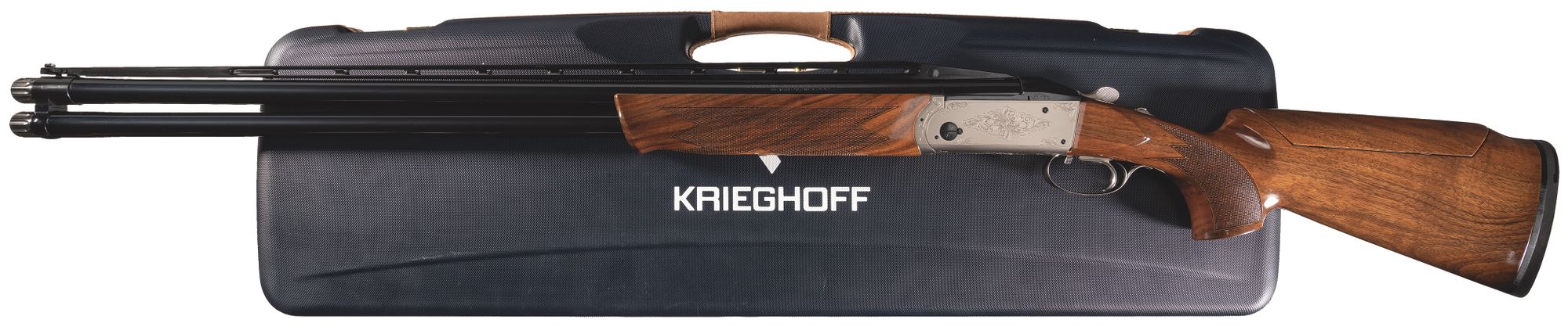 Lot-1000-Factory-Engraved-Krieghoff-K-80-Over-Under-Shotgun-with-Cases