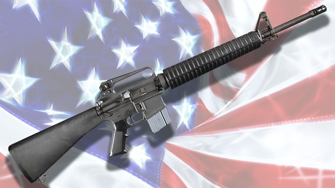 U.S. property marked Colt M16A2 burst firing rifle ranks high on the list of most American guns