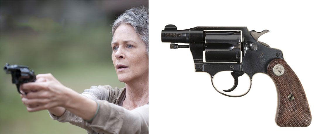 Carol-Peletier-holds-a-Colt-Detective-Special