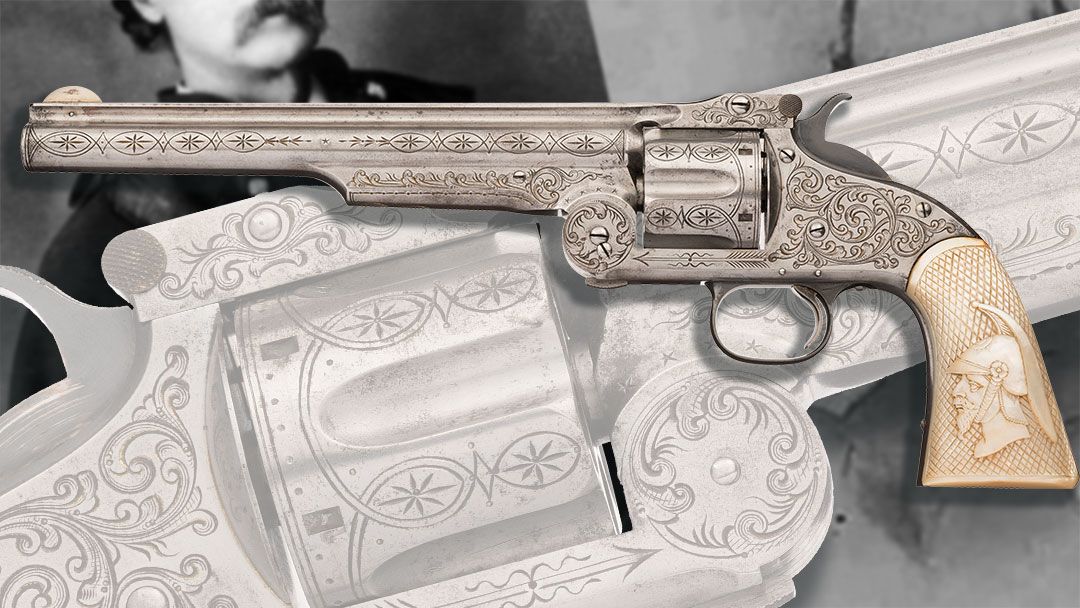 A-factory-engraved-Smith---Wesson-No.-3-American-1st-Model-SA-revolver