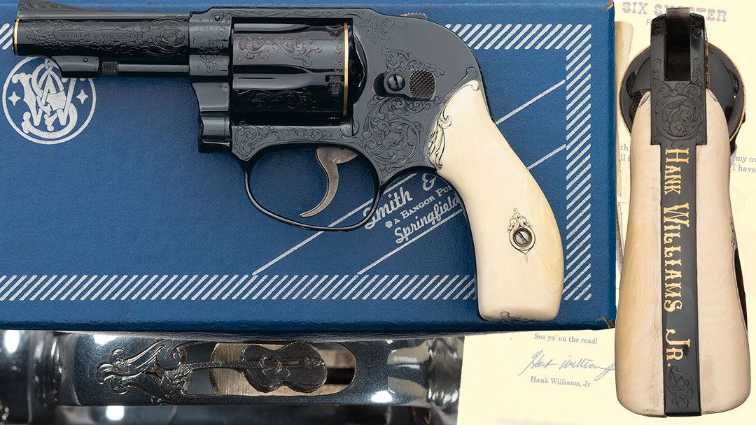 Factory-Engraved-and-Inlaid-Smith---Wesson-Model-49-Revolver-with-letter