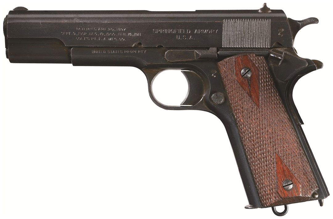early-U.S.-Springfield-Armory-Model-1911-semi-automatic-pistol