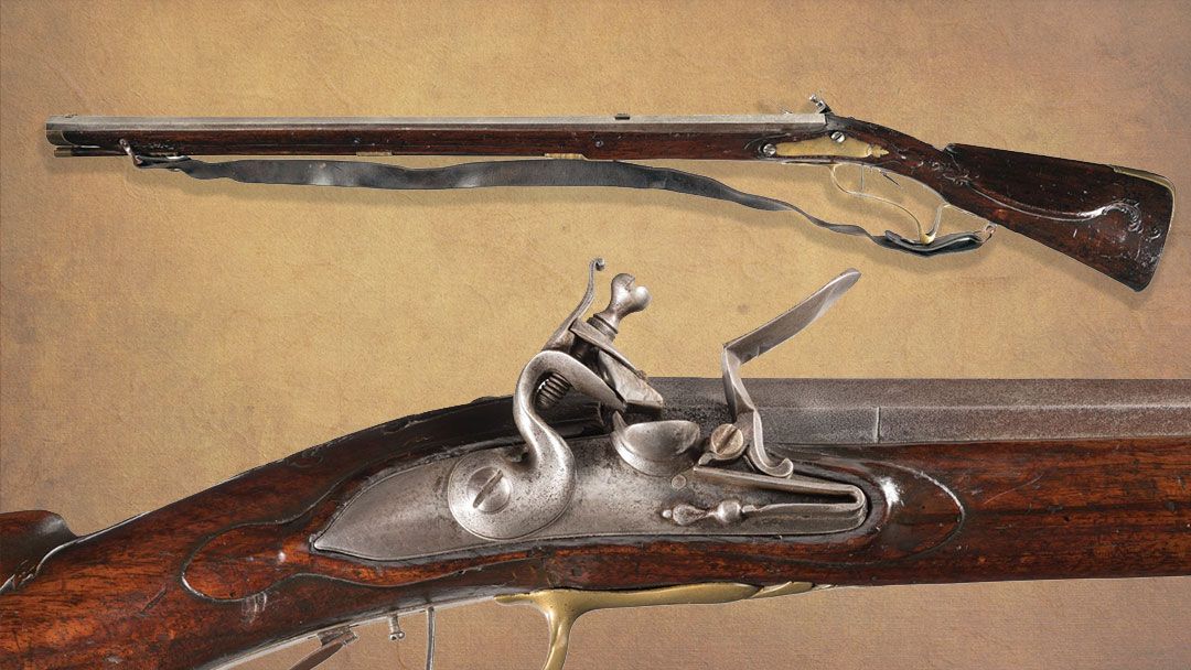 18th-Century-German-Flintlock-Jaeger-Rifle-by-G.-Heller