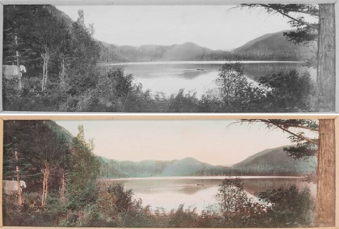 Colorized-Print-of-St.-Mary-s-Lake-by-L.A.-Huffman