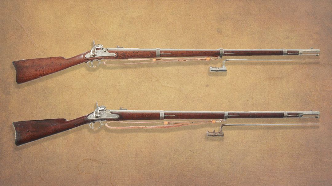 Two-Documented-Civil-War-Whitney-Rifle-Muskets-with-Direct-Vents-and-Bayonets