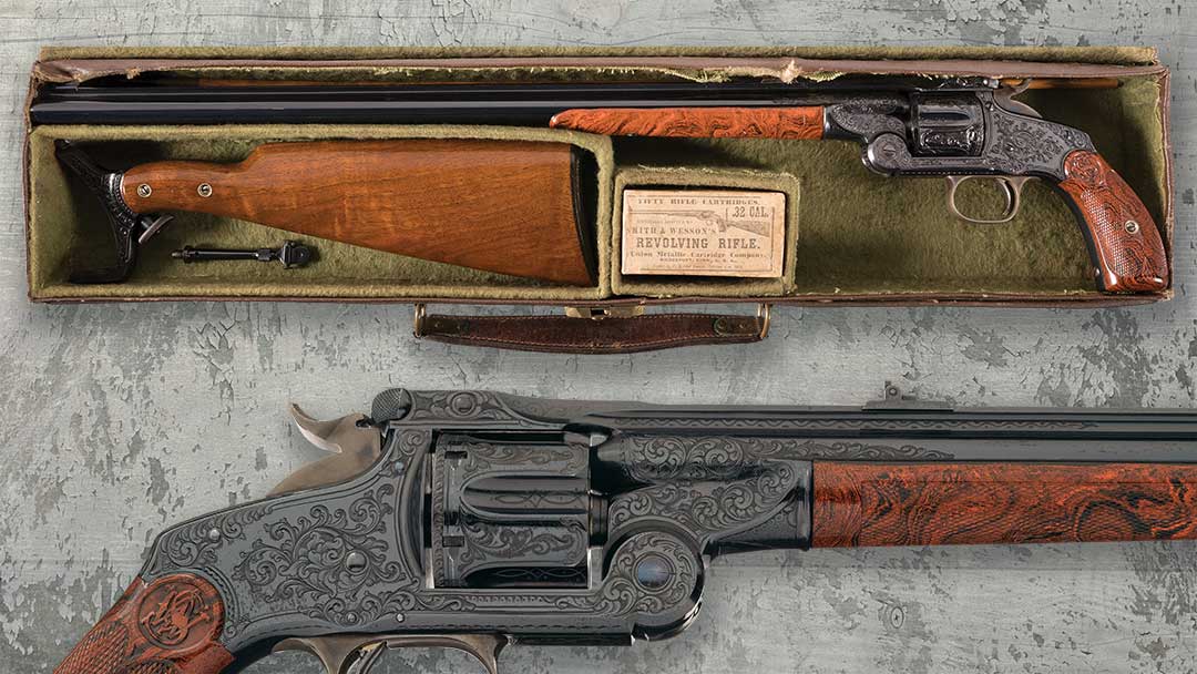 L.D.-Nimschke-Engraved-Smith---Wesson-Model-320-Revolving-Rifle