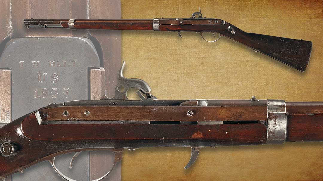 U.S.-Harpers-Ferry-Hall-1836-carbine-with-ramrod-bayonet