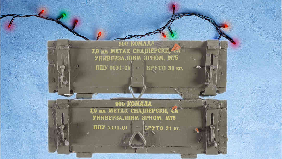 Two sealed crates of Yugoslavian 7.92x57mm surplus ammunition