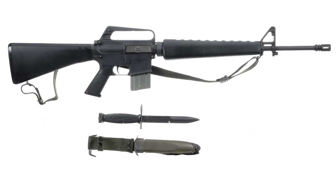Colt-ar15-sp1-semiautomatic-rifle-with-bayonet - what does ar stand for